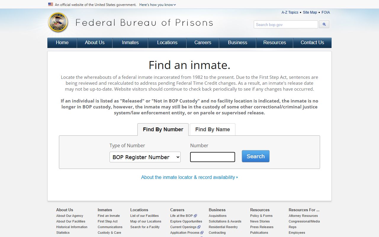 Stanislaus County released inmates Bureau of Prisons inmate locator
