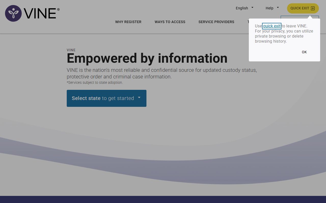 Stanislaus County released inmates VINELink custody notification search