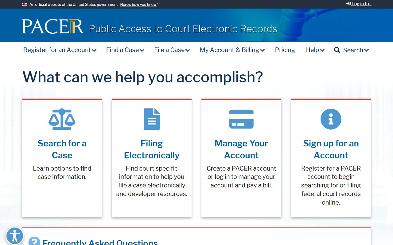 Stanislaus County federal court dockets PACER access system