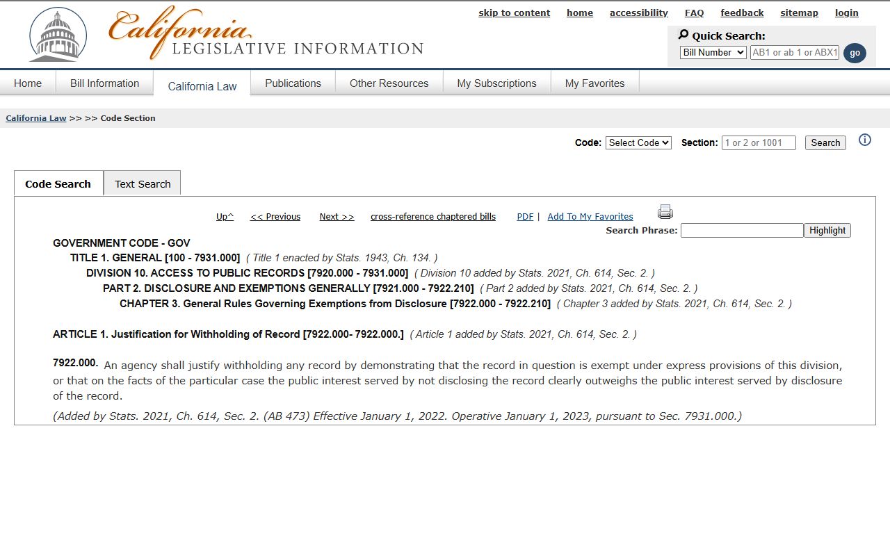 Stanislaus County public records CPRA public-interest balancing statute